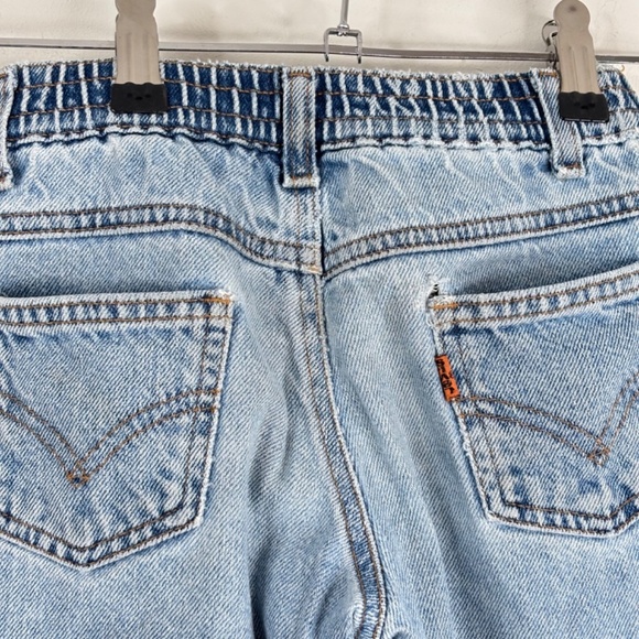 VTG 90s Little Levis Double Knee Jeans 4 Orange Tab Jogger Parachute Elastic - Picture 5 of 10